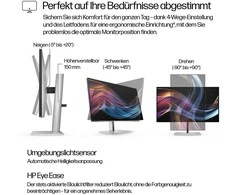 Hewlett Packard (HP) HP 727pk Series 7 Pro 4K TB4 Charging Monitorius - 27" 3840x2160 UHD 400-nit 60Hz AG, IPS Juodas HDR 400, USB-C(100W/15W)/HDMI/DisplayPort Daisy-Chain, 5x USB-A, RJ-45 LAN, height adjustable/tilt/swivel/pivot, 3 metai (replaces Z27k G3)