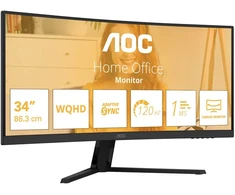 Monitorius AOC 86,3cm (34) CU34B3E 21:09 HDMI+DP Curved juodas