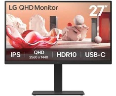 Monitorius LG LCD 27BA75QB-B 27" juodas USB-C. KVM. Daisy Chain.RJ45