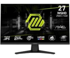 Monitorius MSI MAG 274QFDE X24 Rapid IPS WQHD Gaming Ekranas 68.6 cm (27"")