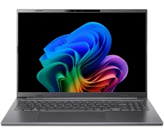 Nešiojamas kompiuteris „Acer Aspire 16 AI OLED“ (A16-61M-R4JE) – vidinė (QWERTY) klaviatūra, 16,0 colių WUXGA, OLED, „Ryzen AI R7-350“ (50 našumų), 32 GB RAM, 1 TB SSD, „Windows 11“
