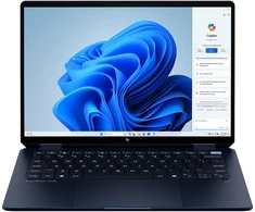 Nešiojamas kompiuteris HP OmniBook Ultra Flip 14-fh0171ng inkl. HDMI adapteris ir rašiklis 14 colių 2,8k OLED Touch 120Hz, Intel Core Ultra 7 256V, 16GB RAM, 1TB SSD, Windows 11