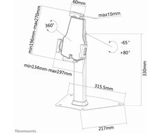 NewStar Planšetė Desk Stand (fits most 7,9-10,5'' tablets)