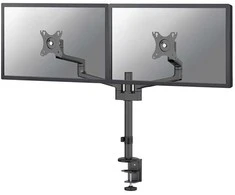 Laikiklis NEOMOUNTS SCREEN STALO MONTUVAS DVIEM EKRANAMS, Juodas (CLAMP+GROMMET)