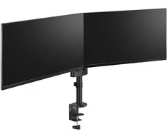 Laikiklis NEOMOUNTS SCREEN STALO MONTUVAS DVIEM EKRANAMS, Juodas (CLAMP+GROMMET)