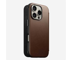 Dėklas Nomad Modern Leather Folio iPhone 16 Pro Brown
