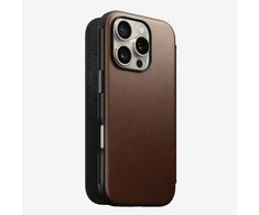 Dėklas Nomad Modern Leather Folio iPhone 16 Pro Brown
