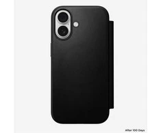 Dėklas Nomad Modern Leather Folio, juodas - iPhone 17