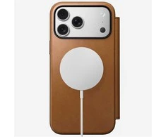 Nomad Modern Leather dėklas, ruda – iPhone 17 Pro Max