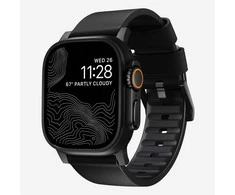Išmaniojo laikrodžio Apple odinis dirželis, Juodos spalvos, 42/44mm