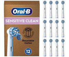 Dantų šepetėlis „Oral B Pro Jautrus Clean“ dantų šepetėlio galvutės, baltos, 12 vnt.