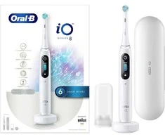 Elektrinis dantų šepetėlis Oral-B iO8, baltas