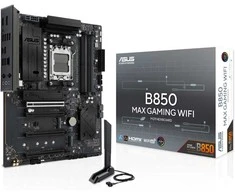Pagrindinė plokštė ASUS B850 MAX GAMING WIFI ATX motherboard 4xDDR5 1xPCIe 5.0 3xM.2 1xHDMI 1xDisplayPort 4xSATA