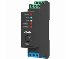 Shelly PRO 2 išmanioji 2 kanalų relė valdoma Wifi LAN ar Bluetooth montuojama ant DIN bėgelio