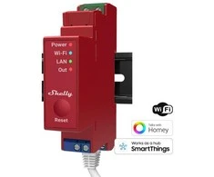 Shelly PRO 1PM išmanioji 1 kanalo relė valdoma Wifi LAN ar Bluetooth montuojama ant DIN bėgelio
