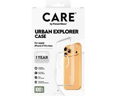 „Panzer Glass CARE by PanzerGlass Flagship Urban Explorer“ dėklas su „Baltas MagSafe“, skirtas „iPhone 17 Pro Max“ – permatomas