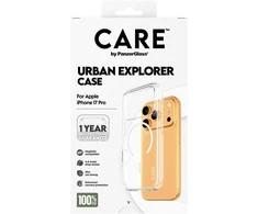 „Panzer Glass CARE by PanzerGlass Flagship Urban Explorer“ dėklas su „Baltas MagSafe“, skirtas „iPhone 17 Pro“ – permatomas