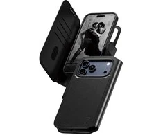 Panzer Glass „CARE by PanzerGlass Feature Tango 2in1“ piniginės dėklas su „MagSafe“ jungtimi, skirtas „iPhone 17 Pro Max“ – juodas