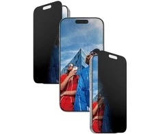 „Panzer Glass“ itin plataus kampo „EasyAligner“ privatumo stiklas, skirtas „iPhone 17 / 16 Pro“