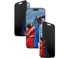 „Panzer Glass“ itin plataus pritaikymo „EasyAligner“ privatumo stiklas, skirtas „iPhone Air“.
