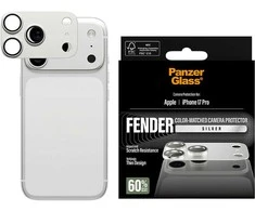 Panzer Glass Grūdintas stiklas na objektyvas PanzerGlassFender Camera Protector do iPhone 17 Pro sidabrinė