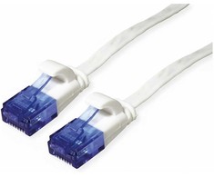 Patchk.CAT6 UTP 0,5m flach baltas
