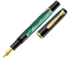 Pelikan Pelikan 994103 wieczne pióro Wbudowany system napełniania Juodas, Złoto, Žalias, Marmurowy spalva 1 vnt.