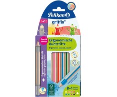 Pelikan Kredki + ołówek Griffix 9 vnt.