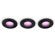 Philips Hue Baltas &amp; Color Ambiance Xamento lubų taškas, įleidžiamas juodas • 3 vnt