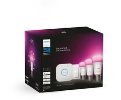 Philips Hue apšvietimo rinkinys: 3x E27 9W RGBW + jungiklis