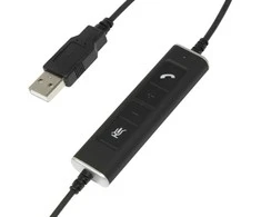Ausinės Adesso Plusonic Rinkinys Słuchawkowy On Ear 6337-10.1P su laidu Juodas