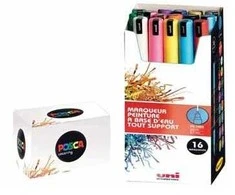 Dėlionė Posca - PC1MR - Ypač plonas rašiklis - Pagrindinės spalvos, 16 vnt.