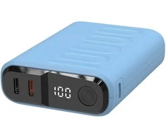 Realpower Powerbank realPower PB-10000C PD+ su 3x Type-C, violetinė