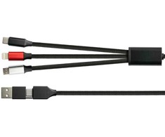Kabelis USB PYTHON USB-C - USB-C 1.2 m Juodas (PY-USB001S)