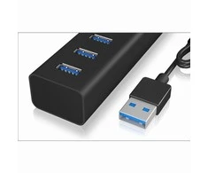 Icy Box RaidSonic ICYBOX IB-HUB1700-U3 7 prievadų šakotuvas su A tipo USB sąsaja ir maitinimo šaltiniu