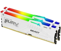 RAM KINGSTON FURY Beast 64GB DIMM 5600MT/s DDR5 CL40 Kit of 2 Baltas RGB XMP