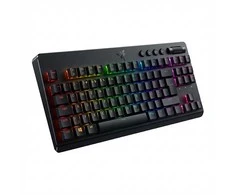 Oranžinis Razer BlackWidow V4 Low-Profile TKL HyperSpeed, Gaming-klaviatūra - juodas, DE-išdėstymas, Razer Low-Profile oranžinis