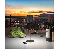 Lampa stołowa Realpower LED-RGB Lampka stołowa ściemniana su akumulatorem juoda