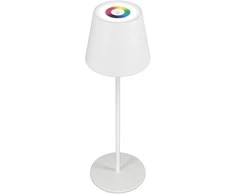 Stalinė lempa Realpower RealPower LED-RGB Tischlampe dimmbar mit Akku,baltas