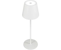 Stalinė lempa Realpower RealPower LED-Tischlampe dimmbar kalt/warm mit Akku,baltas