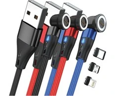 „Realpower“ USB laidas USB-A - USB-C + microUSB + „Lightning“ 1 m, daugiaspalvis (439647)
