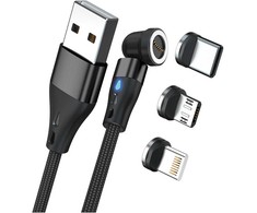 Kabelis USB Realpower USB-A - USB-C 1 m Juodas (439631)