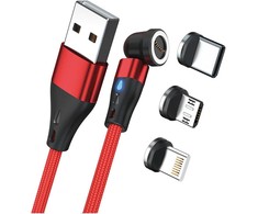Kabelis USB Realpower USB-A - USB-C 2 m Raudona (439644)