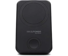 Carruzzo RealPower 444408 nešiojamasis įkroviklis 10000 mAh Belaidis įkrovimas Juoda