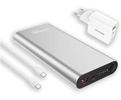 Powerbank Realpower RealPower Powerbank PB-20000PD Pro Set sidabrinis 20.000mAh