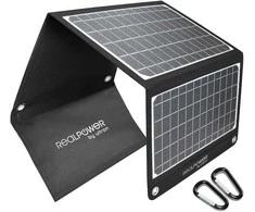 „RealPower“ saulės kolektorių skydelis SP-22E 22 vatų 3 skydas sulankstomas