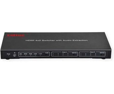 Šakotuvas Roline Przełącznik matrycowy 4K HDMI, 4x2, su pultu zdalnego sterowania
