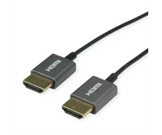 ROLINE 4K HDMI Ultra HD Kabelis mit Ethernet, ST/ST, ultra-slim, koaxial, juodas, 2 m