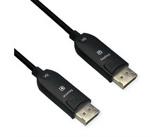 Roline ROLINE Kabelis DisplayPort (AOC), v2.1, 10K@60Hz, 54Gbit/s, UHBR13.5, DP-DP, M/M, 50 m