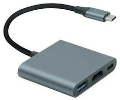 ROLINE Ekranas Adapteris USB Typ C - HDMI, USB 3.2 Gen 1 Typ A, Typ C PD
